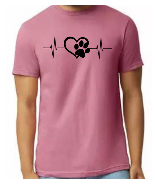 Paw Print Heart Beat T-shirt