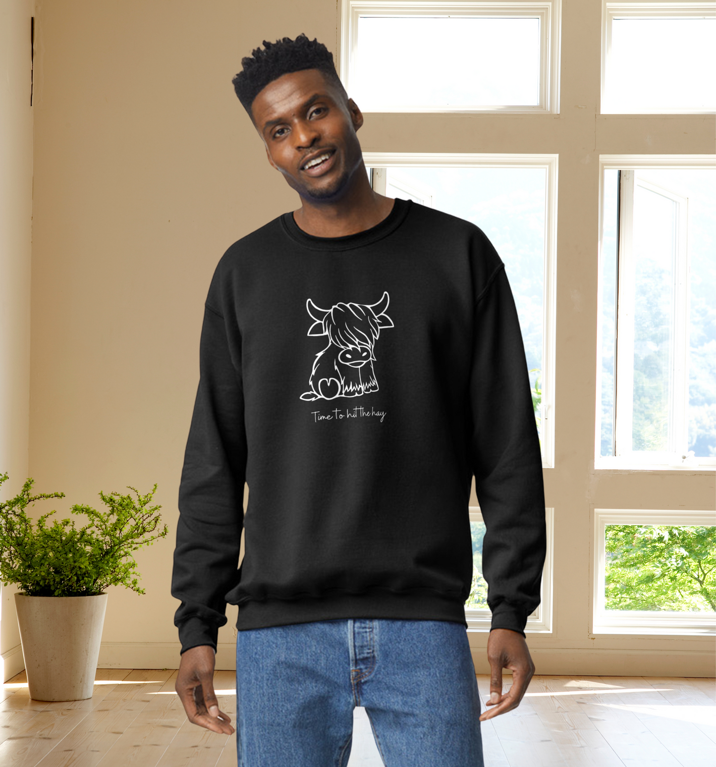 Franklin the Highland Cow Sweatshirt- Vinyl